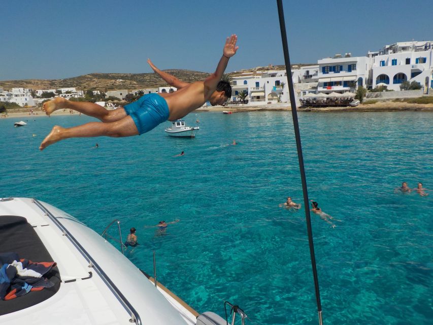 Naxos: Catamaran Cruise with Swim Stops, Food, and Drinks - Coffee, cake, fruit, and the onboard lunch