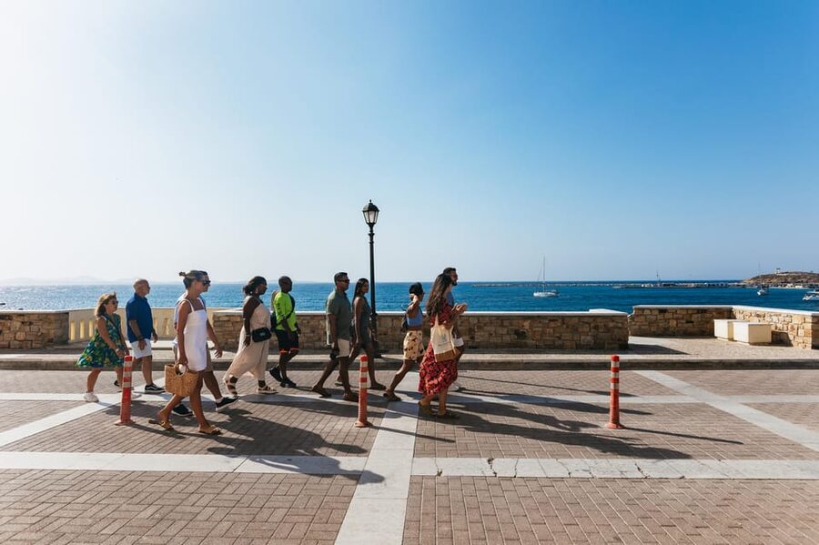 Naxos: Naxos Town Food Tour with Tastings and Wine - Six cheeses and a glass of local wine