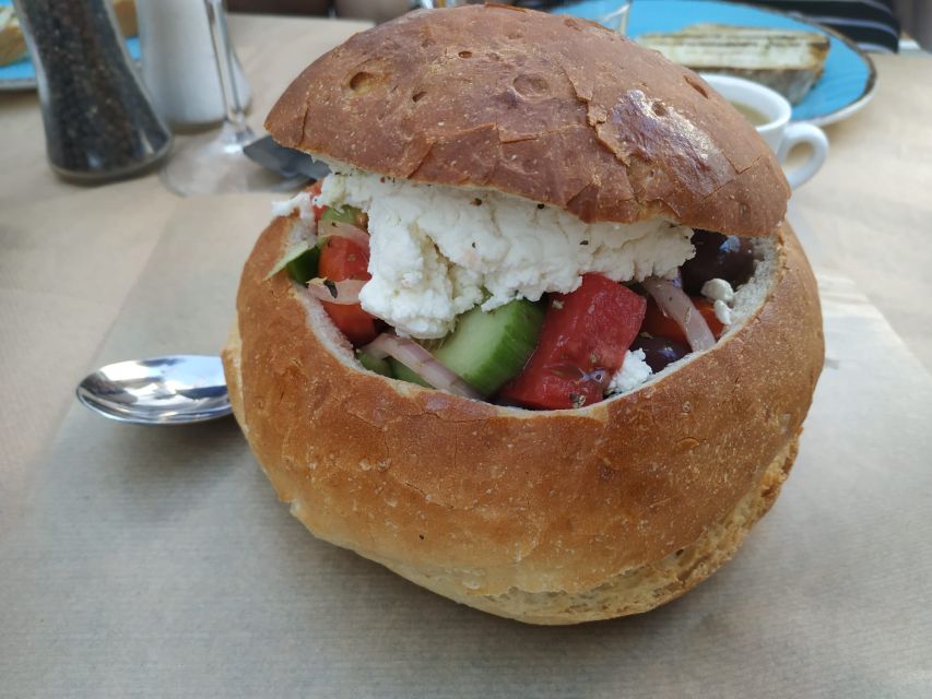 Naxos: Naxos Town Food Tour with Tastings and Wine - Potato dishes, phyllo pastries, and a serious meal