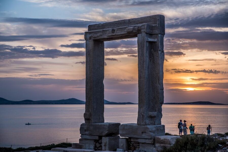 Naxos: Wine and Mythology Sunset Tour - Reaching Portara for the sunset