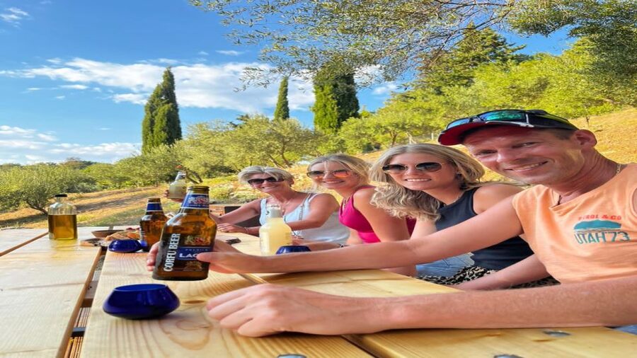 North Corfu: Olive Tour with Olive Oil Tasting and Mezze - The Corfiot meze beneath the olive trees