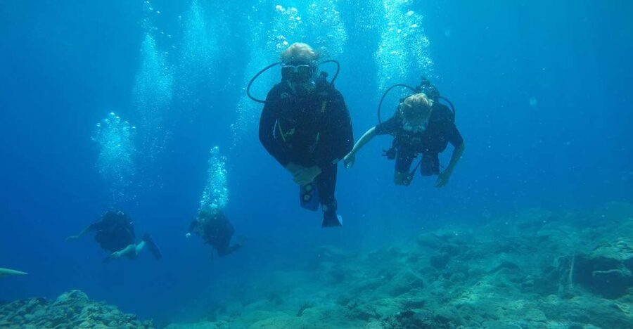 Oia: 2 Guided Scuba Dives off Santorini for Certified Divers - Clear Water, But Not a Tropical Fish Show