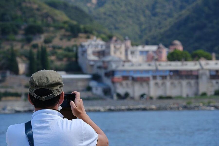 Ouranoupoli: Mount Athos Cruise with Ammouliani Island Visit - Simonos Petras and the mountain’s most dramatic setting