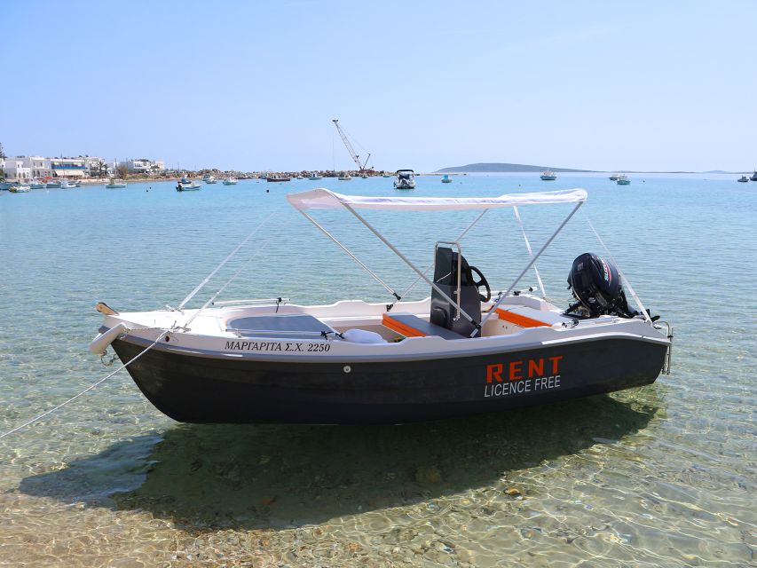 Paros: Full-Day Small Boat Rental with Self-Driving - What the $165 group price really offers