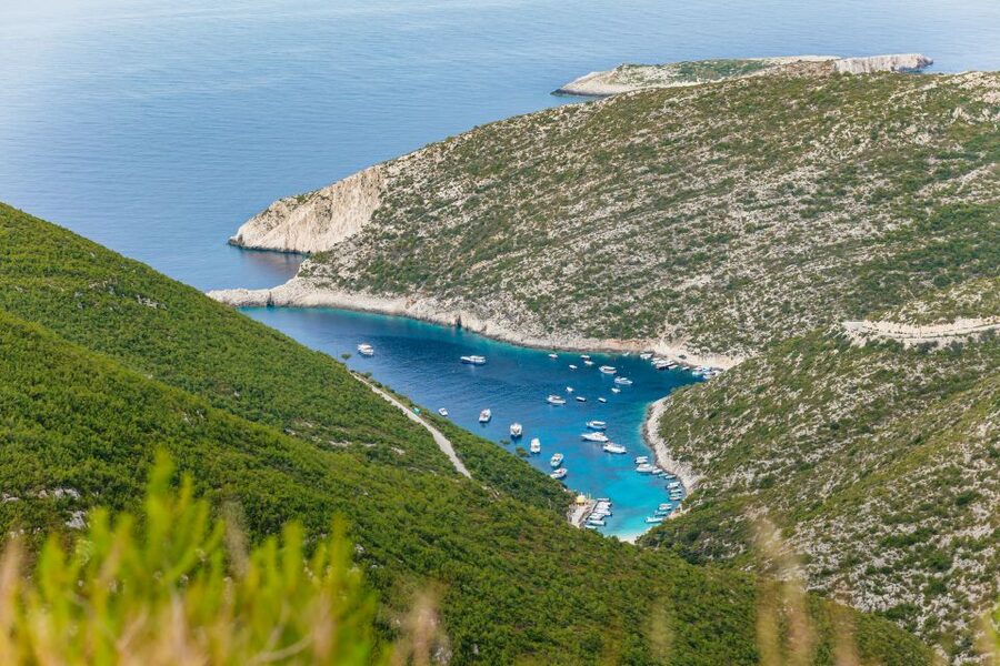 Porto Vromi: Navagio Shipwreck Beach & Blue Caves by Boat - From Porto Vromi Maries to the western coast