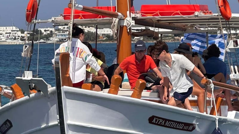 Pounta: Paros & Antiparos Cruise, Swimming & Seafood Lunch - The crew and the feel on board