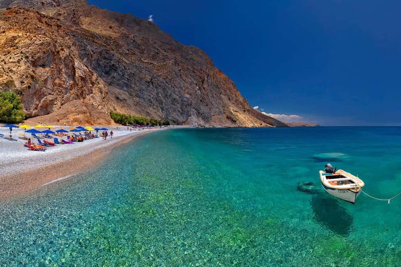 Rethymno: Glyka Nera, Loutro, & Sfakia Day Trip - The boat ride to Loutro