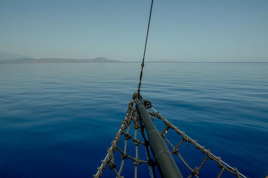 Rethymno: Pirate Boat Cruise with Swimming Stops - Greek salad after the water