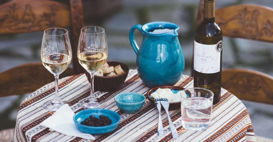 Rethymno: Private Winery & Olive Oil Tasting Tour with Lunch - Tasting Cretan wine at Dourakis Winery