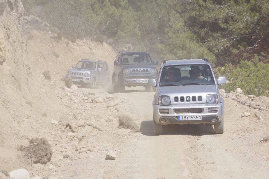 Rhodes: 4x4 Self-Drive Jeep Tour with Pickup in the North - The drive back through Agios Nikolaos Fountoukli