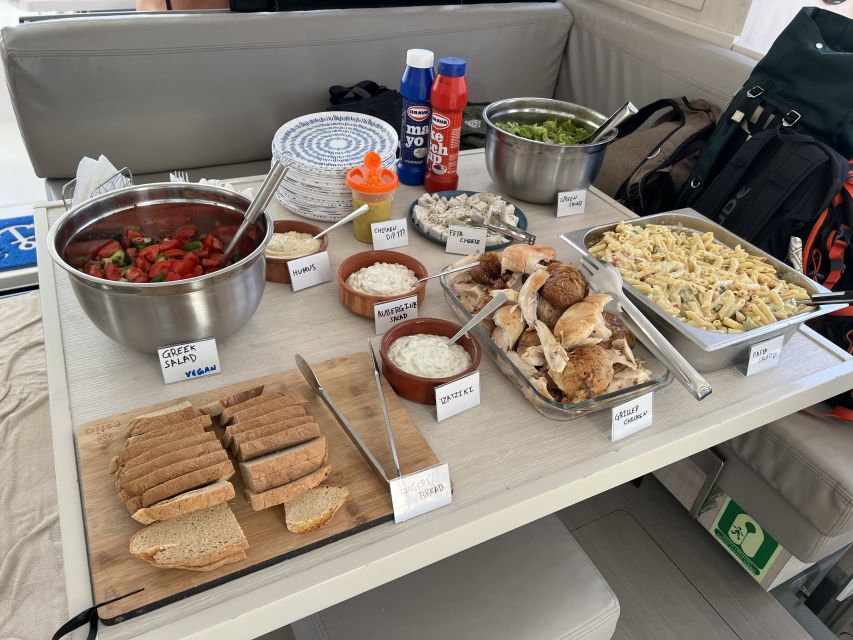 Rhodes: All-Inclusive Catamaran Cruise with Lunch and Drinks - Afandou Caves: the power boat’s extra feature