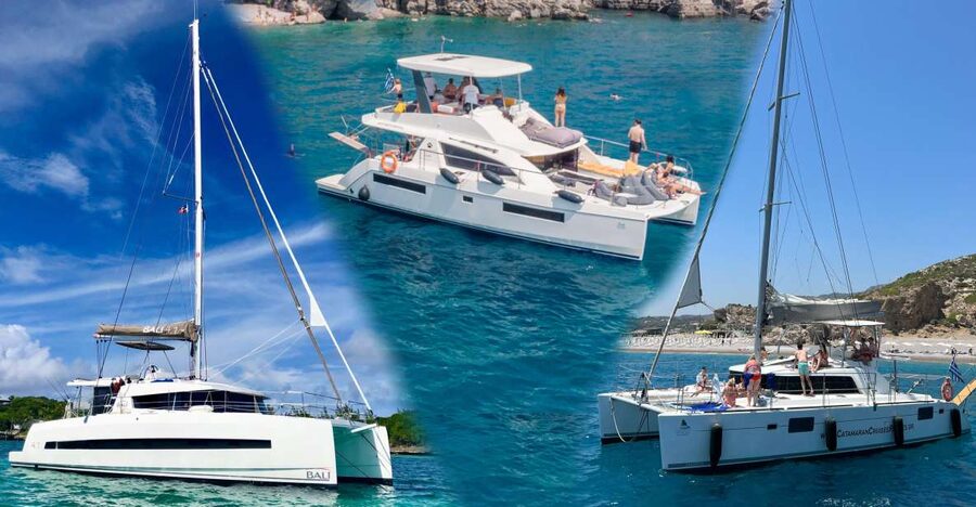 Rhodes: All-Inclusive Catamaran Cruise with Lunch and Drinks - Ladiko Bay: quiet water and room to relax