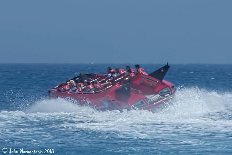 Rhodes: Beaches Trip by Jet Boat with Snorkeling and Drinks - The boat ride becomes the show