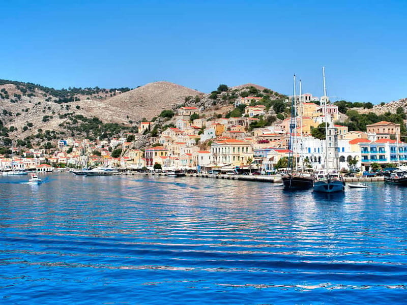 Rhodes: Boat trip to Symi island with swimming at St. George - The crossing from Rhodes to St. George Bay