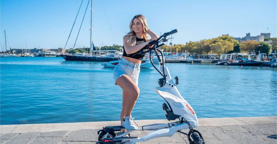 Rhodes: City Highlights and Medieval Town Trikke Tour - Learning to ride the electric Trikke