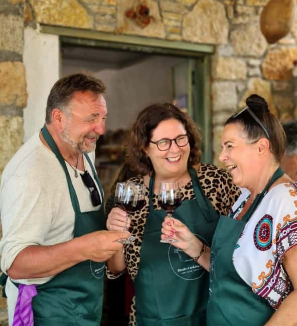Rhodes: Cooking Class & Lunch at a Traditional Farmhouse - Picking herbs and vegetables from the garden
