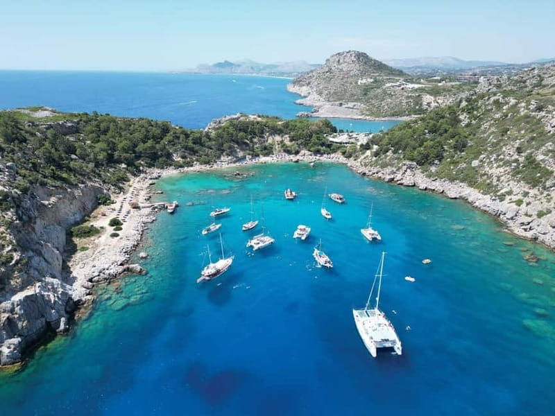 Rhodes: Cruise with 4 Swim Stops, Lunch, Drinks & Transfers - A four-hour route from Faliraki Harbour