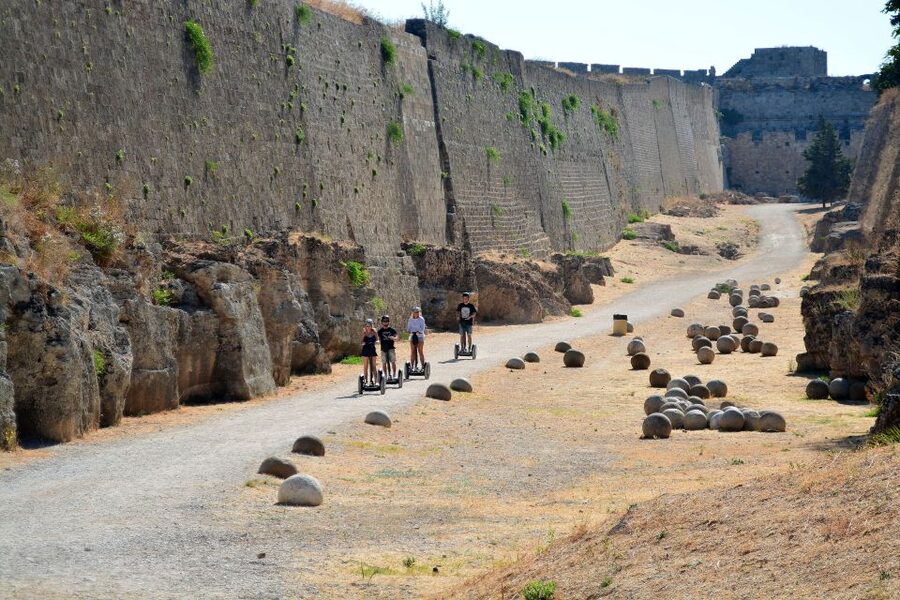 Rhodes: Explore the New and Medieval City on a Segway - Leaving the walls for Mandraki Harbor