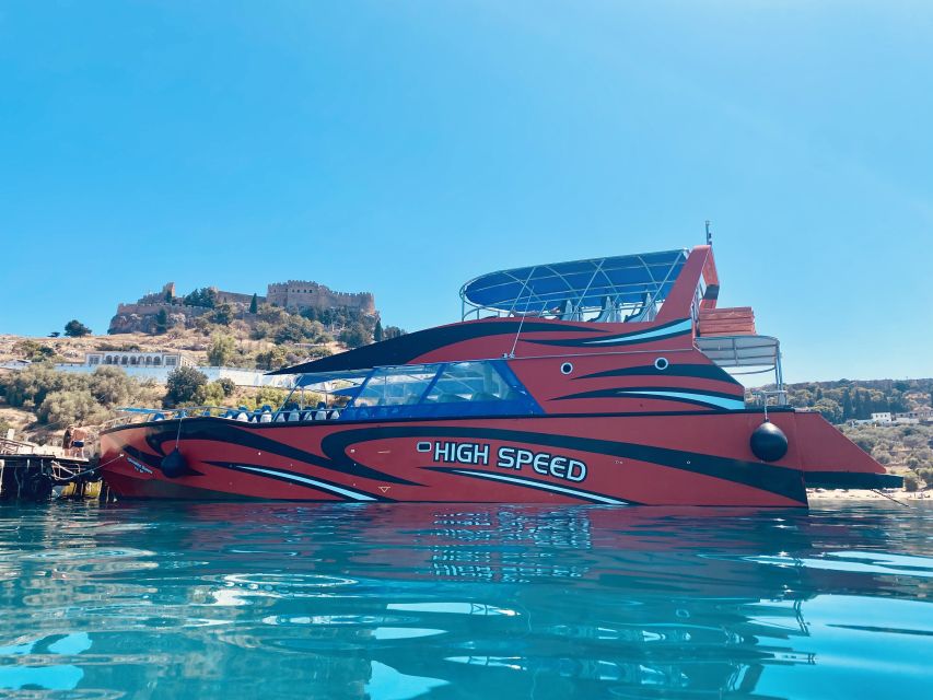 Rhodes: High Speed Boat Trip to Lindos - Whitewashed lanes, lunch, and Lindos Bay