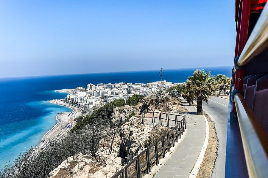 Rhodes: Hop-On Hop-Off Sightseeing Bus Tour - The cruise port, New Marina, and St. Francis Cathedral