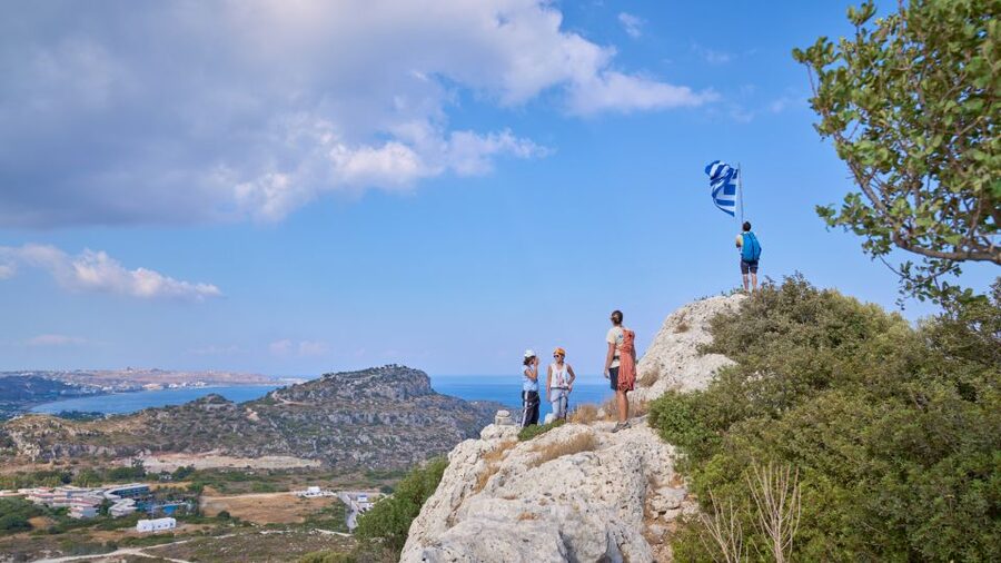 Rhodes: Ladiko Bay Rock Climbing and Rappelling Experience - The 20-minute hike to the cave