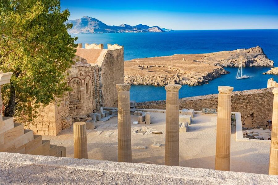 Rhodes: Lindos Acropolis Entry Ticket & Optional Audio Guide - What you see inside the archaeological site