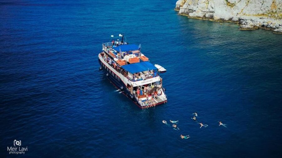 Rhodes: Lindos Cruise with 2 Swim Stops - The return swim at Tsambika Beach