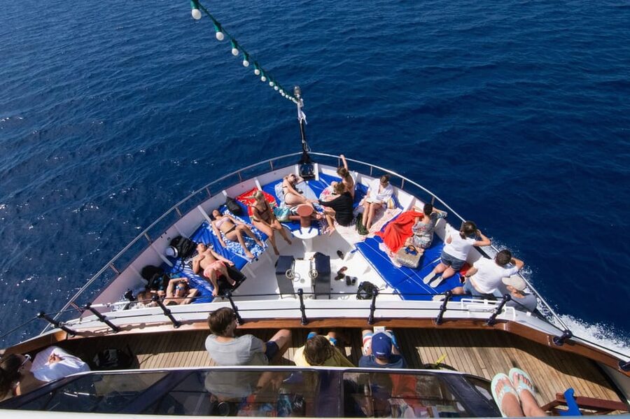 Rhodes: Lindos Cruise with 2 Swim Stops - The first swim at Anthony Quinn Bay