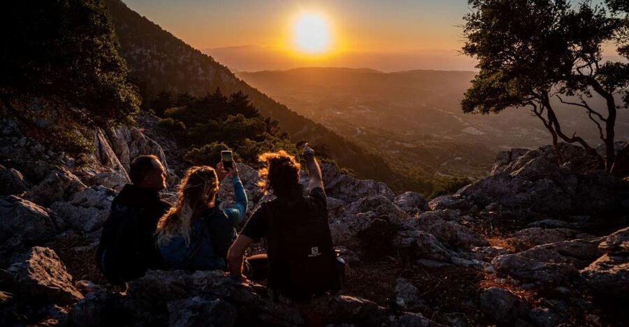 Rhodes: Profitis Ilias Guided Sunset Hike - The sunset view toward Turkey and the islands