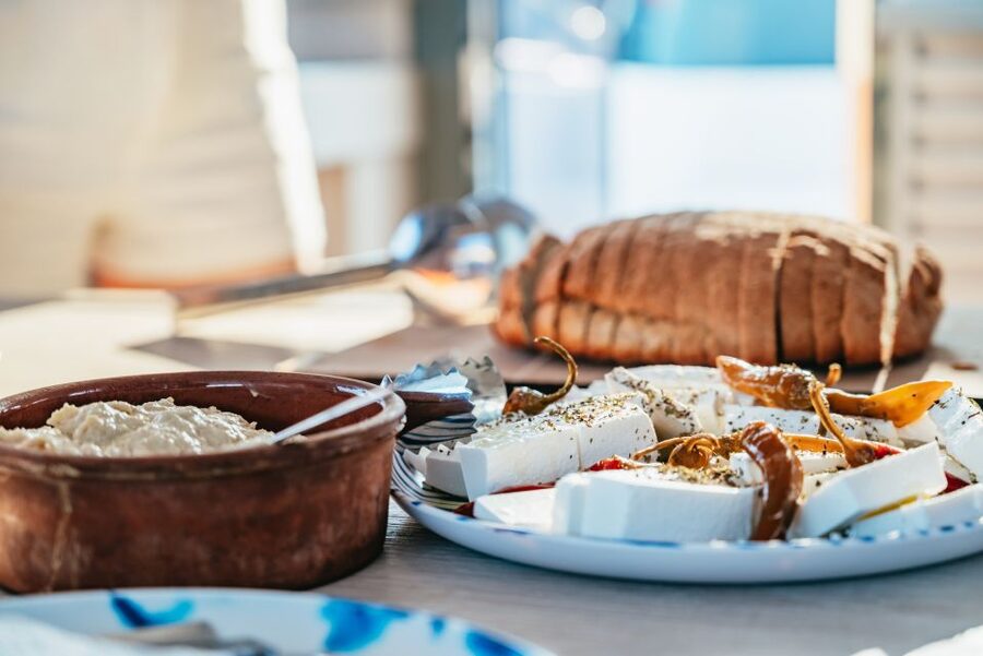Rhodes: Sunset Catamaran Cruise with Dinner Buffet & Drinks - Kalithea Bay: swimming from the anchor
