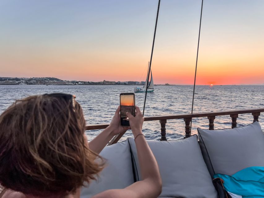 Rhodes: Sunset Cruise with Greek BBQ and Unlimited Drinks - Greek BBQ on the return sailing