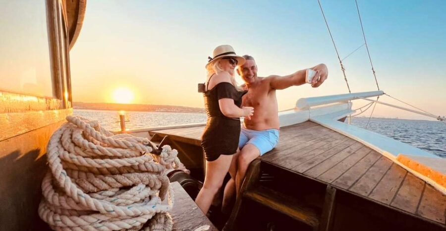 Rhodes: Sunset Cruise with Unlimited Aperol, Beer, and Wine - Kallithea Springs gives the cruise a proper swim stop