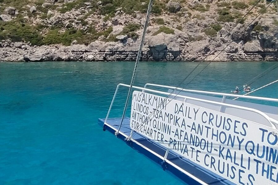 Rhodes Town: Anthony Quinn, Kalithea & Afandou Boat Cruise - Setting out from Mandraki Harbor