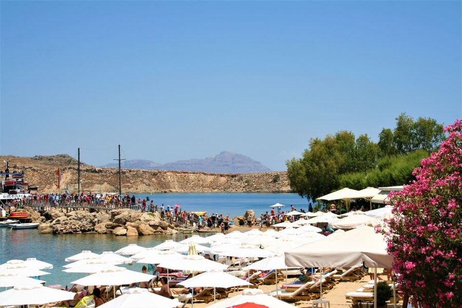 Rhodes Town: Scenic Cruise to Lindos with Swim Stops - The return sail and Tsambika Bay