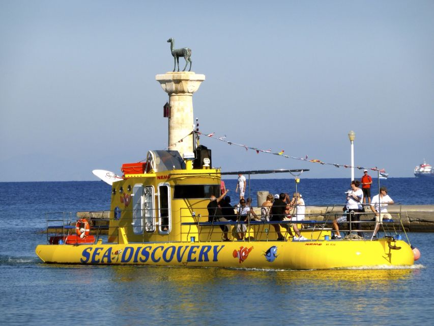 Rhodes Town: Yellow Submarine Cruise with Underwater Views - Starting near Rhodes Courthouse