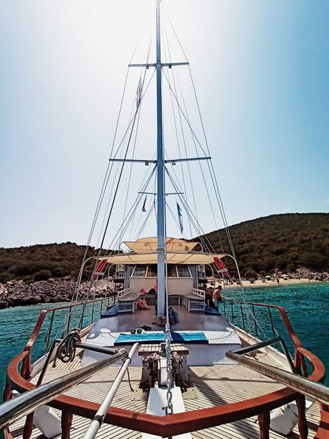 Samos East Coast by Boat with Beachside BBQ - Through the Mykali Strait toward Posidonio