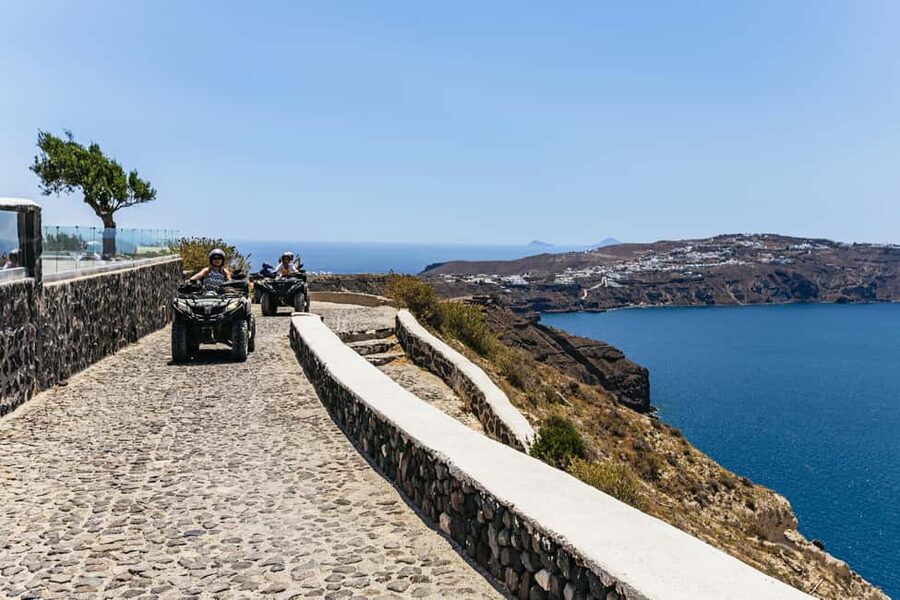 Santorini: ATV Quad Bike Tour with Lunch - A Greek lunch with local drinks