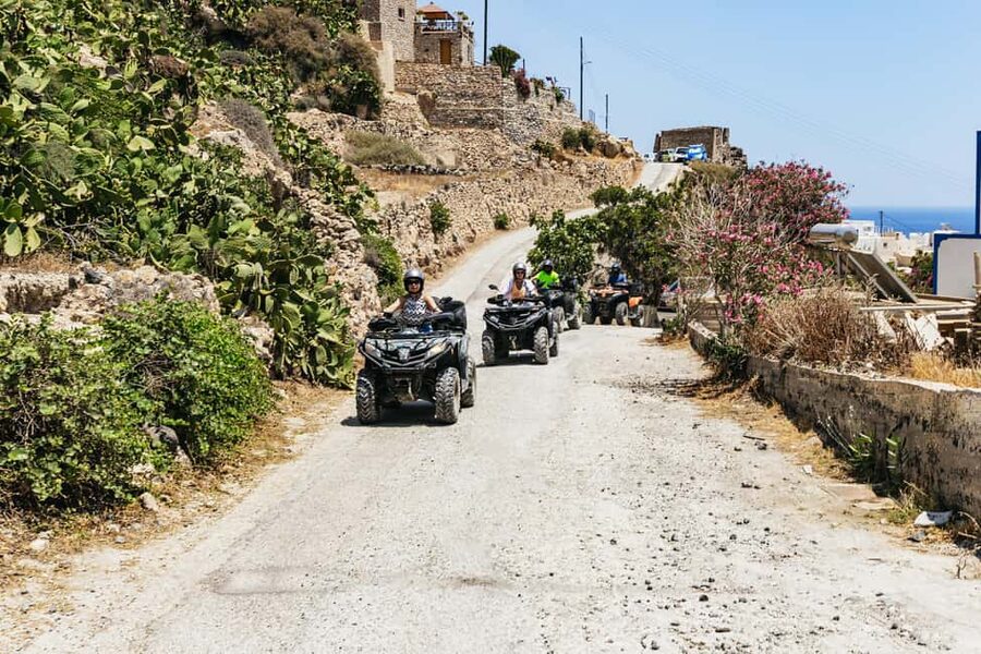 Santorini: ATV Quad Bike Tour with Lunch - Black Sand Beach and Santorini’s volcanic coast