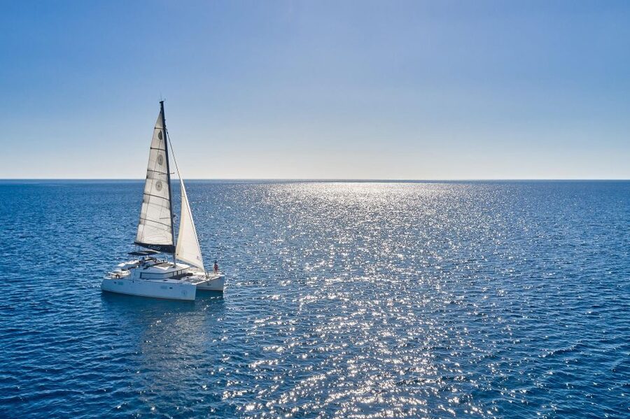Santorini: Caldera Classic Catamaran Cruise w/ Meal & Drinks - The Greek BBQ and open drinks