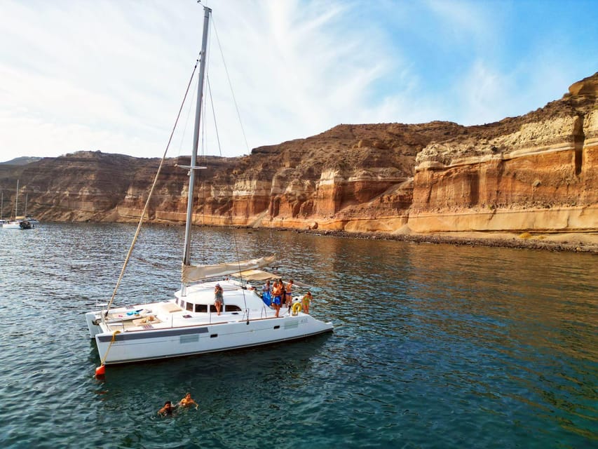 Santorini: Catamaran Cruise with Greek BBQ and Drinks - Key points to know before booking