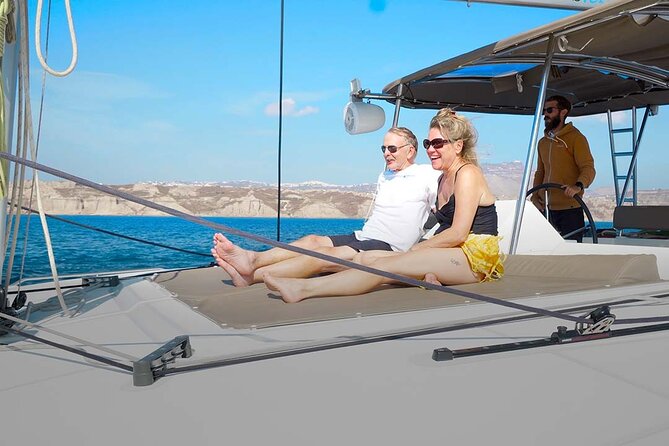 Santorini Catamaran Cruise with Greek Meal, Open-Bar and Sunset - Lunch, drinks, and what you actually eat