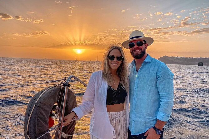 Santorini Catamaran Cruise with Greek Meal, Open-Bar and Sunset - Crew service and the shared-boat setting