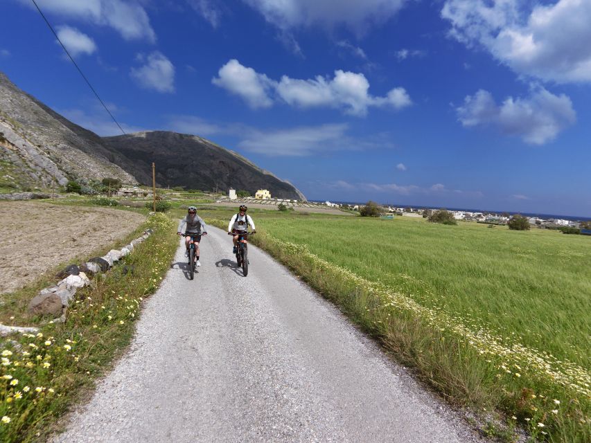 Santorini: Electric Mountain Bike Adventure - Megalochori, vineyards, wine, and a proper pause