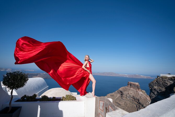 Santorini: Flying Dress Photoshoot - Booking, cancellation, and timing details