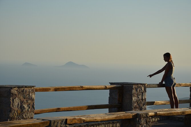 Santorini Highlights Small-Group Tour with Wine Tasting option - Pyrgos and Prophet Elias show another Santorini