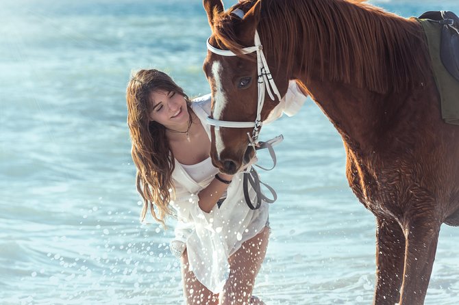 Santorini Horse Riding to Black Sandy Beach - Photos, personal service, and the family feel