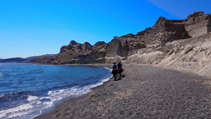 Santorini: Horseback Riding Tour on the Beach - Riding through Santorini’s vineyards and volcanic ground