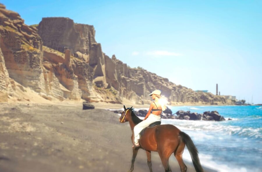 Santorini: Horseback Riding Tour on the Beach - The beach ride is the main event