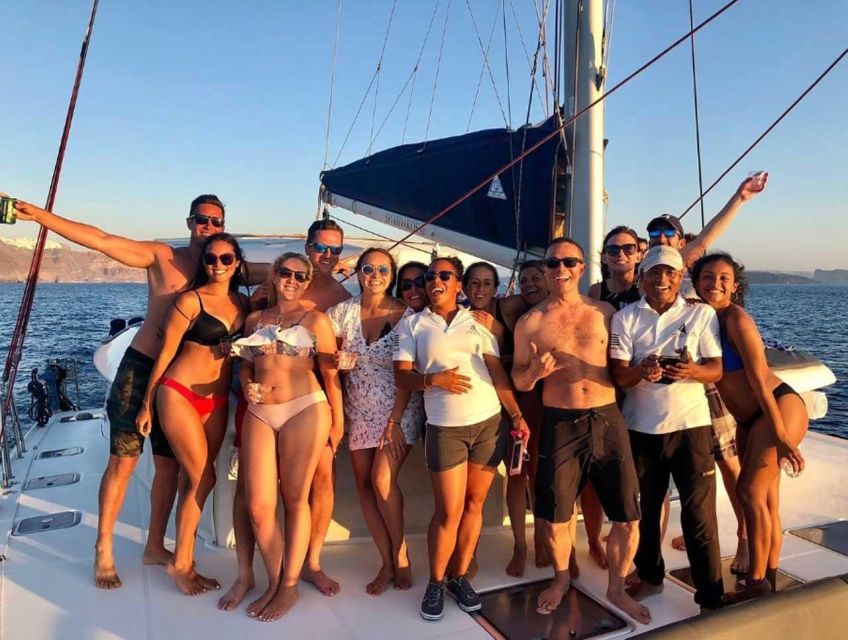 Santorini: Luxury Caldera Cruise with Full Greek Meal - Small group comfort, crew, and onboard facilities