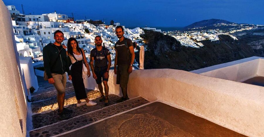 Santorini: Night Hike, Wine Tasting, and Greek Dinner - Key points to know before booking